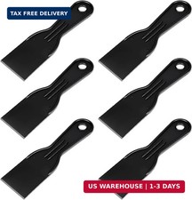 6 Pcs Plastic Putty Knife, 2 Inch Black Putty Knife Scraper Flexible Putty Scrap