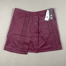 ADIDAS IVY PARK BEYONCE Skirt Women  s Large Maroon Red Front Snap NEW WITH TAGS 