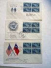 Lot 3  1942 China Resists Aggression #906 First Day Covers W/Blocks Of 4 Stamps
