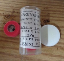 Ferret Engineering Race Tires Red, 1/8 x 13/16. New Old Stock