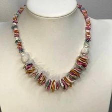 Necklace costume jewelry tropical shell faux puca puka shell beach summer wear