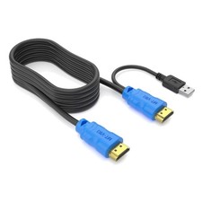 10ft USB 2.0 to HDMI KVM Cable - Durable Dual Functionality for Monitors & PCs