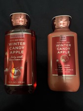 Bath  Body Works WINTER CANDY APPLE Body Lotion, Body Wash set
