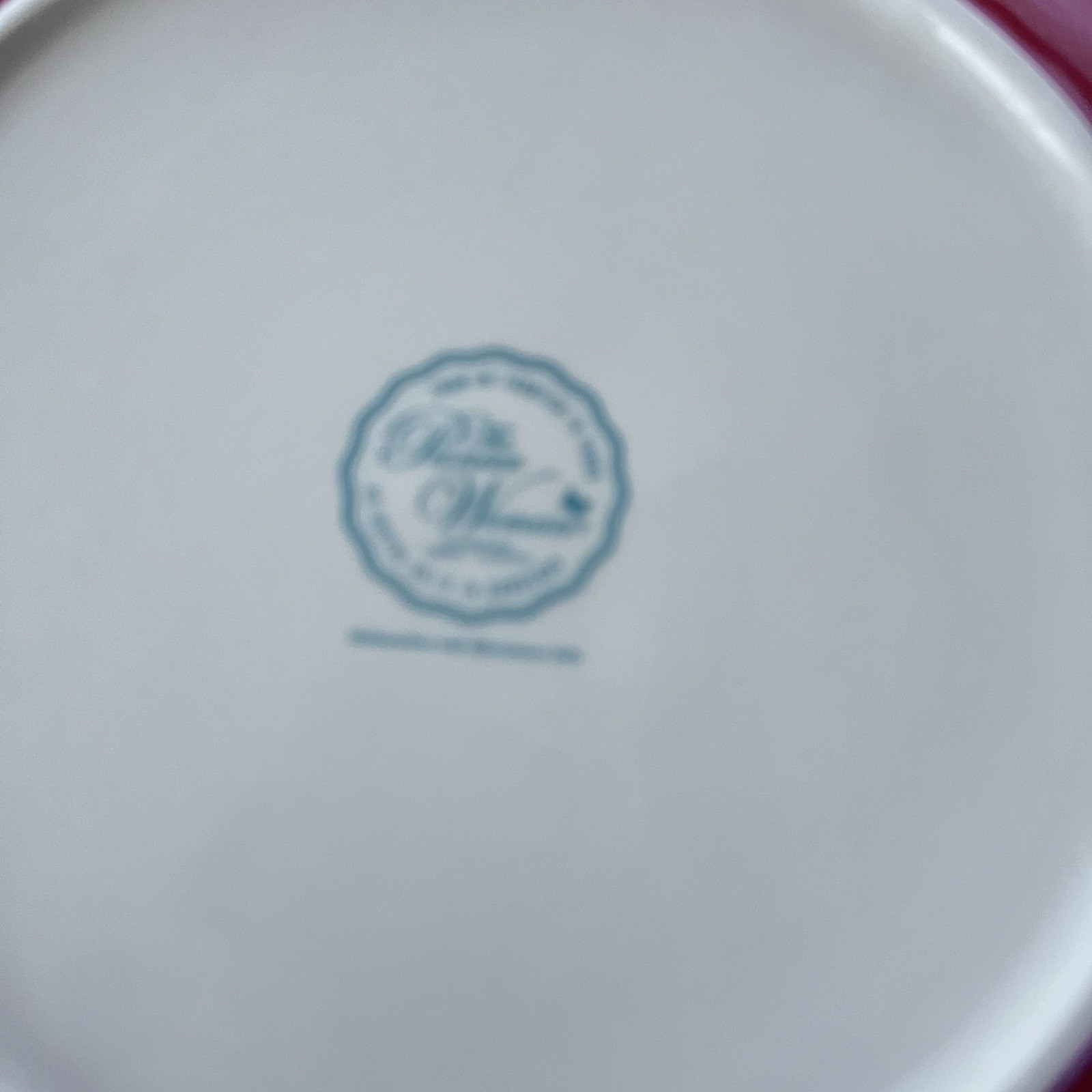 2-Pioneer Woman Cheerful Rose Wreath Red & Aqua Christmas Dinner Plates 11”