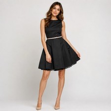 Jason Wu for Target Dress 12 Black Fit Flare Sequin Hem Holiday Party Cocktail