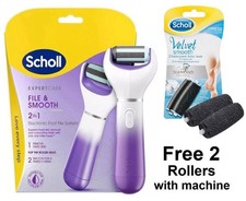 Scholl ExpertCare 2in1 File & Smooth Dual Speed Pedi Electric Foot File 2x Rolle