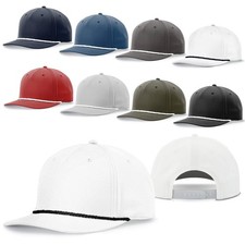 Richardson 258 Snapback Rope Hat Five Panel Classic Rope Cap Performance Polyest