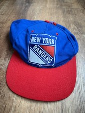 Vintage New York Rangers Cap NHL 90  s Hockey SnapBack Hat Wool Blend Back Hit