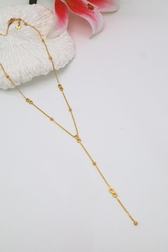 Collier plongeant infini en acier anti-allergie qui ne ternit jamais