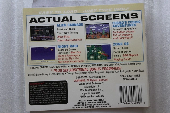 Alien Carnage PC CD-ROM White Wolf Series 16 Rare - Image 2 of 3