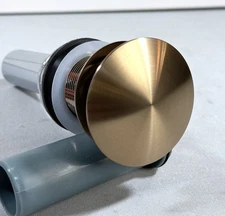 Brizo 1-5/8" Push Button Drain Assembly - Less Overflow - Luxe Gold