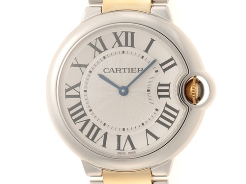 CARTIER W69008Z3 Ballon Bleu de Cartier MM Silver dial Steel/K18YG【472】