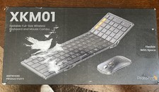 ProtoArc XKM01 Foldable Wireless Keyboard and Mouse Combo Portable Set - Black