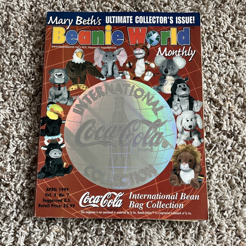 Beanie World Monthly Special April 1999 Large Issue Coca Cola International Col