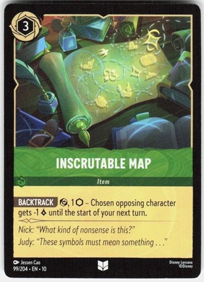 Inscrutable Map 99/204 Whispers in the Well Disney Lorcana