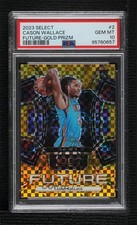 2023-24 Panini Select Future Gold Prizm 4/10 Cason Wallace #2 PSA 10 GEM MT 1o2