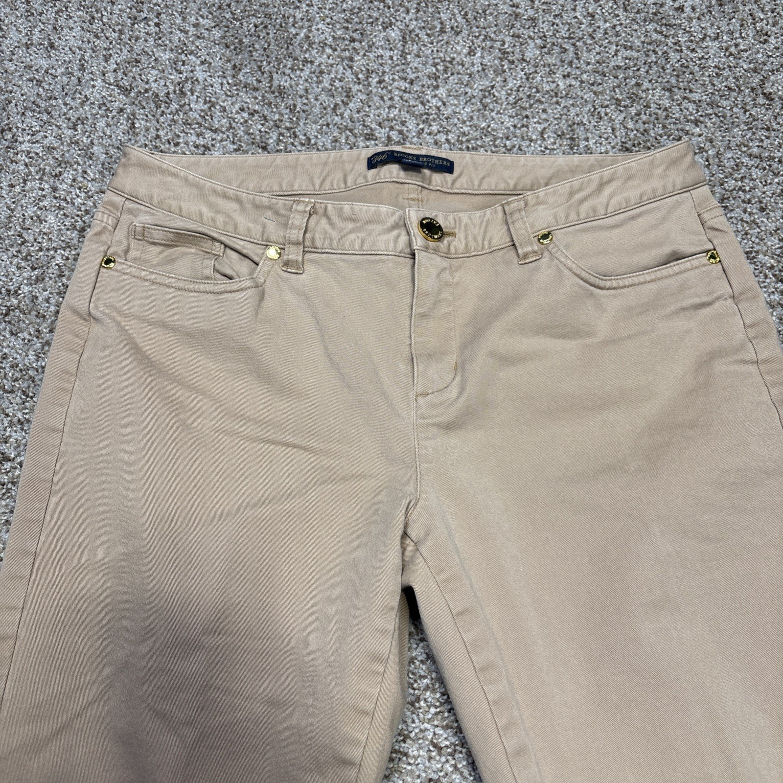 Brooks Brothers 346 Natalie Fit Pants 8 Tan Straight Leg Jeans Fits 30x28 - View 2