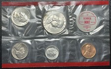 1963-D US Mint Set Denver OGP 90% Silver Half Quarter Dime