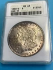1880-S Morgan Silver Dollar ANACS MS63 VAM-11 Overdate 80/9 HOT-50 Old Holder