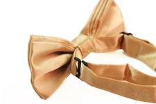 Boys Gold Bow Tie Little Baby Toddler Kids Adjustable Pretied Champagne Metallic