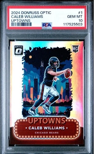 2024 PANINI Donruss Optic Caleb Williams #1 Uptowns RC PSA 10
