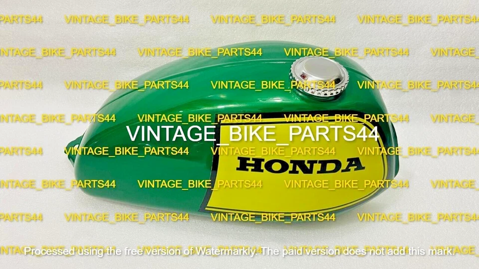 Tanque de gasolina Honda SL125 SL100 K1 acero pintado verde modelo 1973 a 1975 Foto 2 de 4