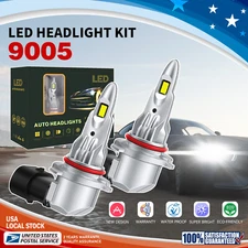 2PCS 9005 CSP LED Headlight Bulbs High/Low Beam Conversion Kit 6000K Durable