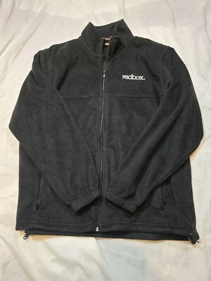 Harrington Authentic Redbox Logo Zip-Up Fleece Mens Jacket Medium
