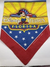 VTG 1989 The Walt Disney Company Studios Florida Bandanna J&A Woronowicz Scarf