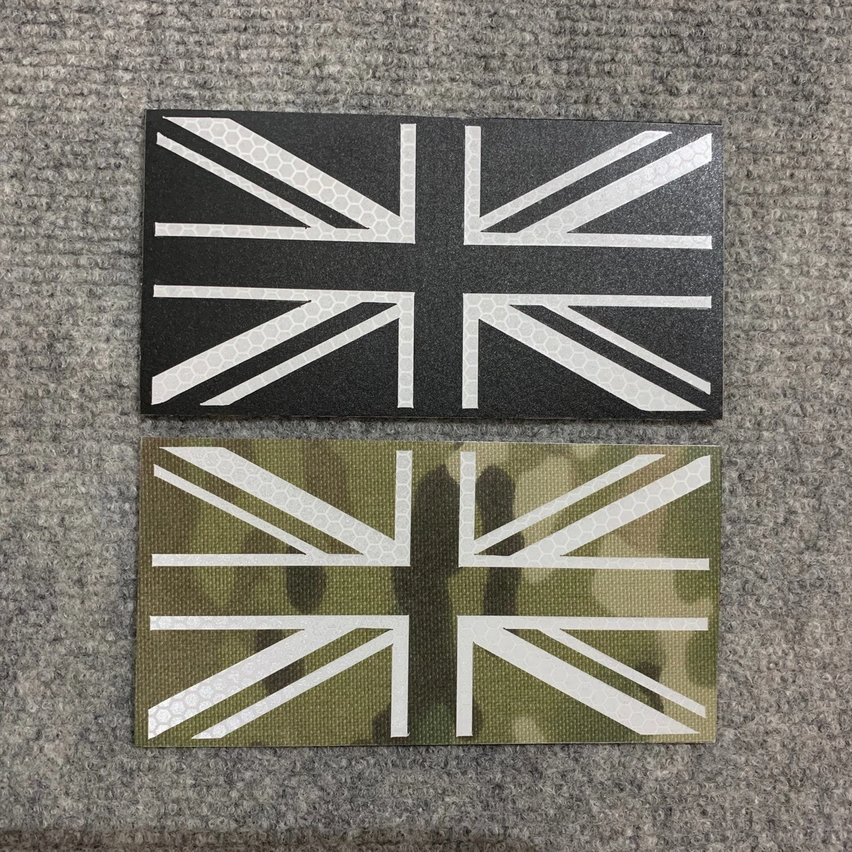 Union Jack Flag Reflective Mono, Multicam IR Style Vest Morale Patch for UBACS