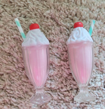 Doll Food Milk Shakes Drinks OG Works W/American Girl 18 Inch Dolls Lot Of 2 Ex