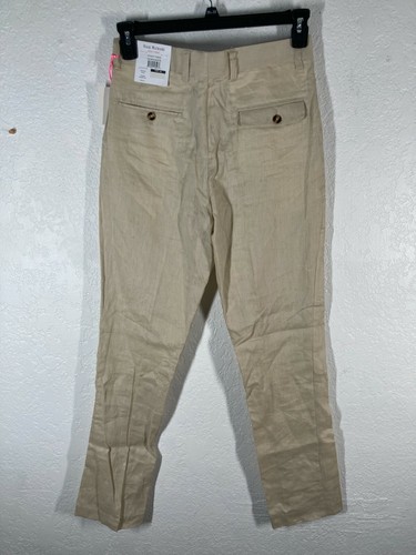 Isaac Mizrahi Boys Sz 20 Classic Linen Pants Light Tan NWD Pt1077 Slim Fit - Picture 6 of 9