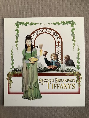 LORD OF THE RINGS- Second Breakfast At Tiffany s 4x3 MAGNET Funny Hobbit Tolkien
