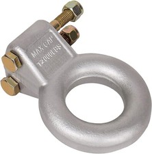 3 Lunette Eye Pintle Ring - Zinc Plated 12000 Lbs With Channel Bracket