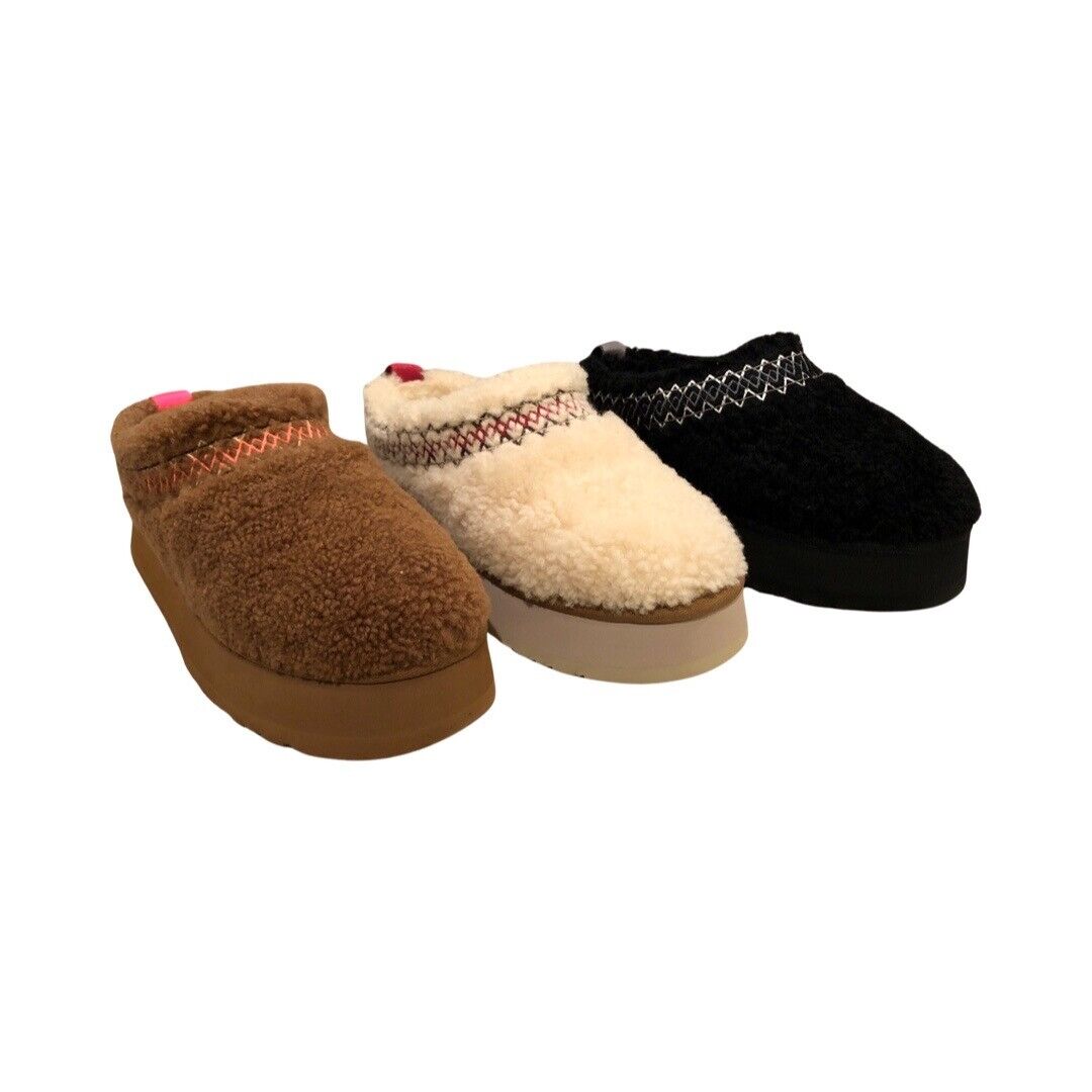UGG Women's Tazz Braid Women's Fuzzy Platform Slippers UGG Women's Tazz Braid Women's Fuzzy Platform Slippers