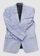  375 Tommy Hilfiger Men's Blue Modern-Fit Sport Coat Suit Jacket Size 38R