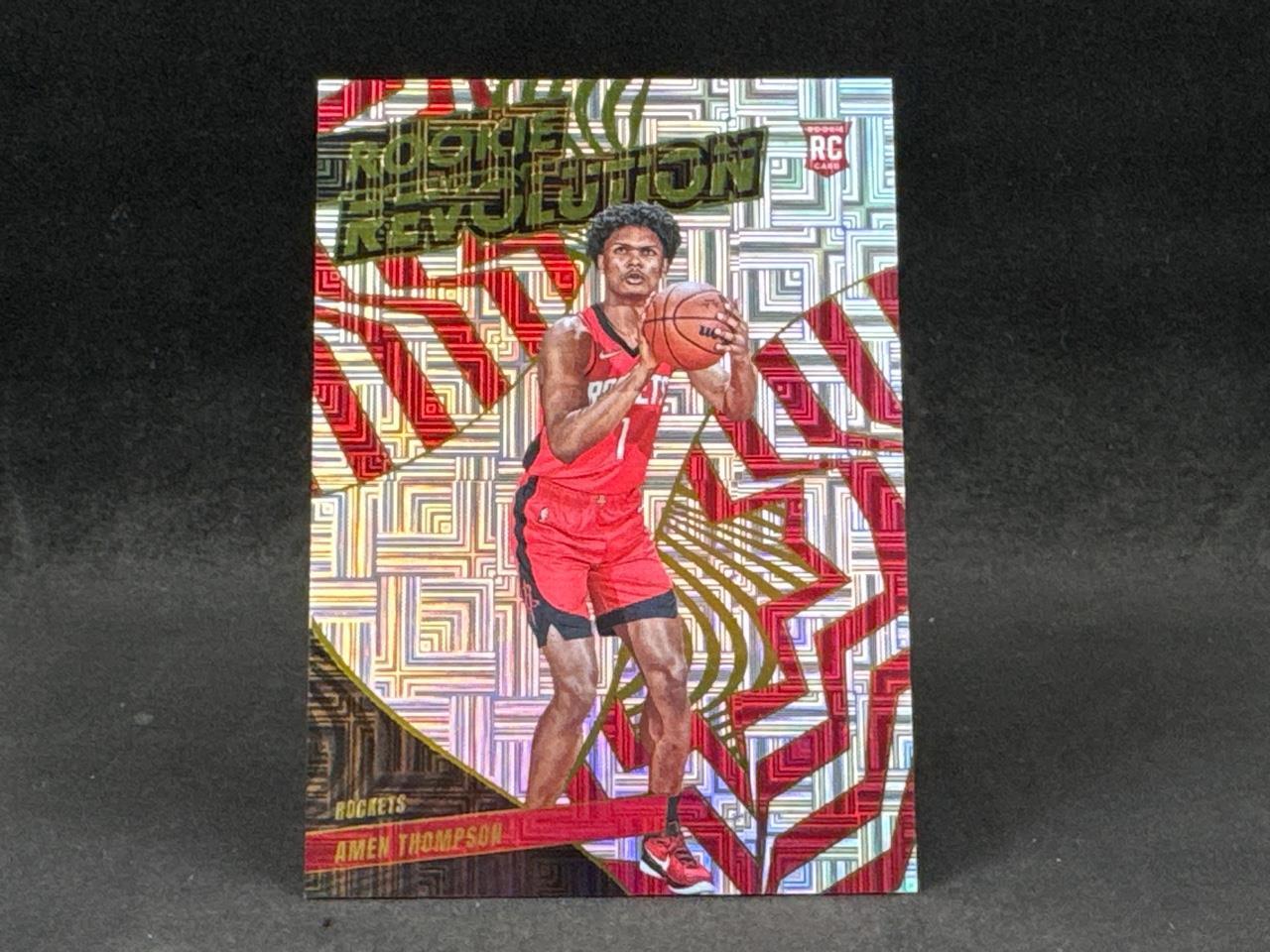 2023-24 PANINI REVOLUTION AMEN THOMPSON #15 ROOKIE REVOLUTION LEVELS SP ROCKETS