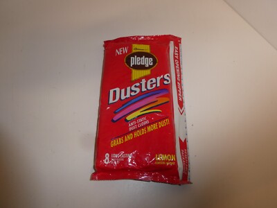 VTG 1989 Pledge Dusters SC Johnson Wax Anti-Static Lemon Dust Cloths NOS PROP