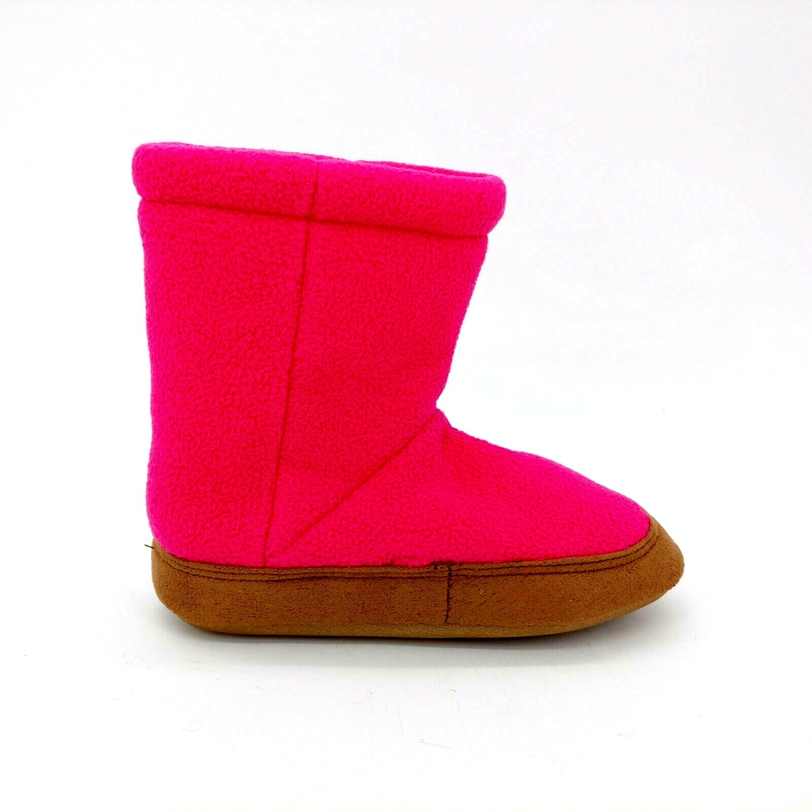 SAOLA Pantofole alla caviglia Lands End bambine pile magenta rosa suola morbida 9