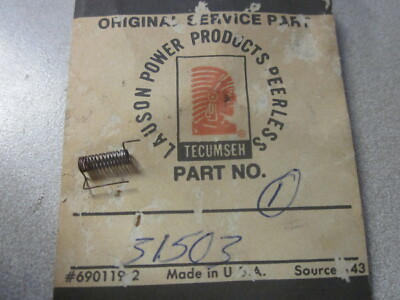 NOS Tecumseh Lauson Float Shaft Dampening Return Spring 31503 Qty 1