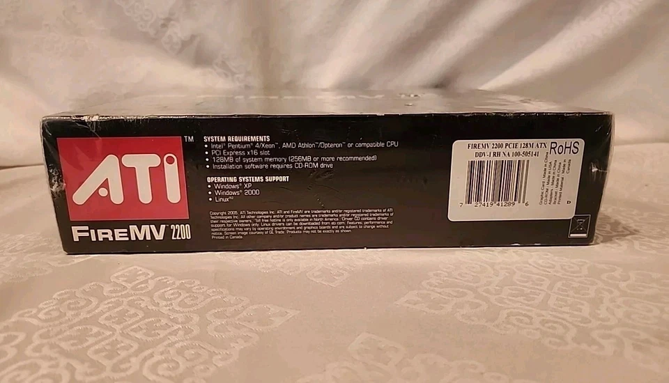 Grafikkarte ATI FireMV 2200 128MB PCI-E DVI DMS-59 VGA Low-Profile NEU OVP - Image 3 of 3