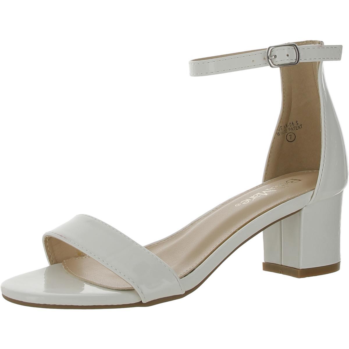 Женские джинсовые белые лакированные модельные туфли Bella Marie на каблуке 7 см (B,M) BHFO 3067