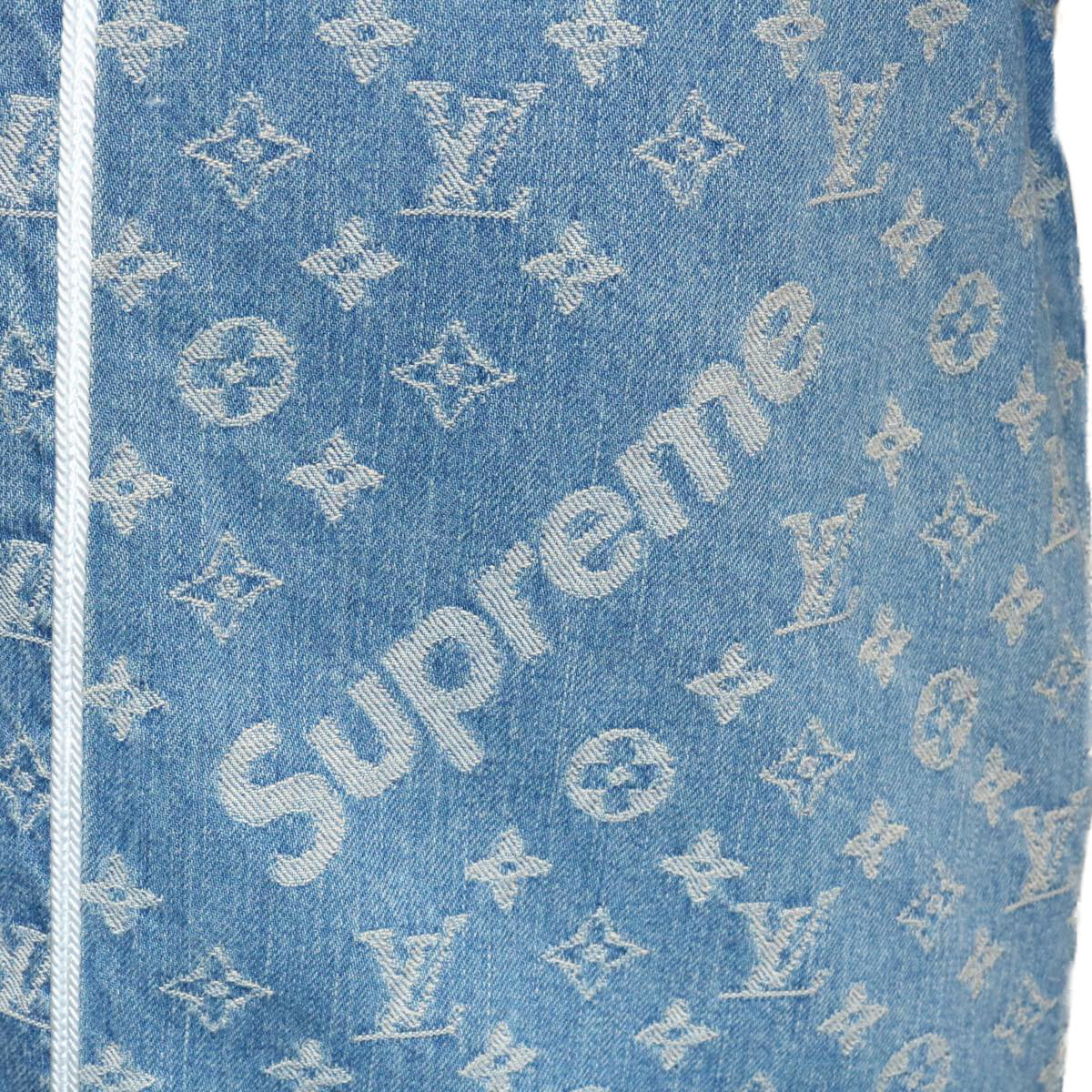 LOUIS VUITTON x Supreme Denim Baseball Shirt Blue Size XXS LOUIS VUITTON x Supreme Denim Baseball Shirt Blue Size XXS