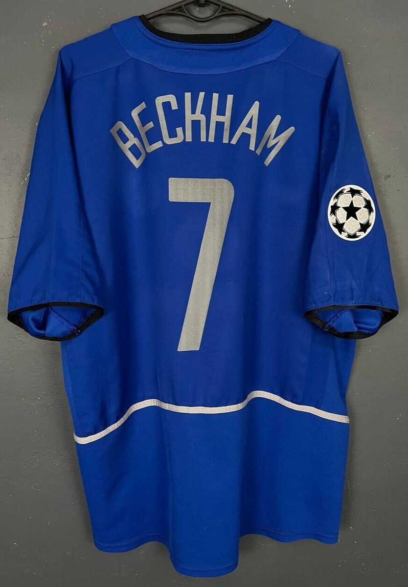 MEN MANCHESTER UNITED 2002/2003 UEFA DAVID BECKHAM SOCCER FOOTBALL