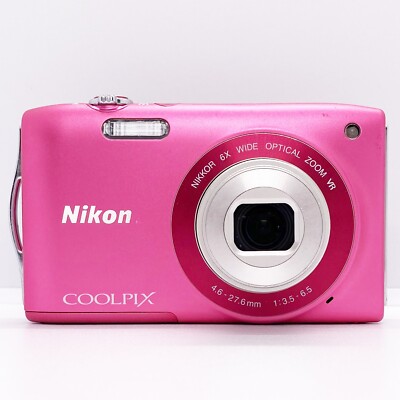 Nikon COOLPIX S3300 Strawberry Pink 6x Zoom 16.0MP Digital