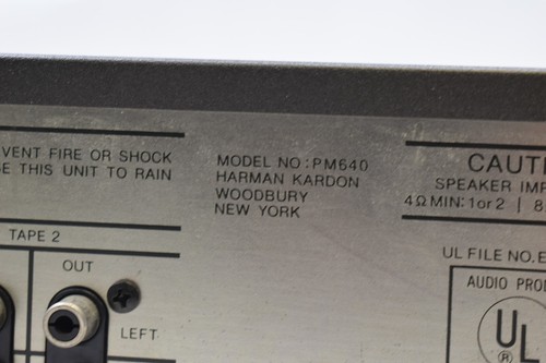 Harman/Kardon PM640 Integrated Amplifier PARTS/REPAIR - Picture 8 of 8