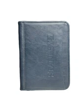 Leed's Navy Blue Portfolio Binder Planner Notepad Embossed "Stanley"