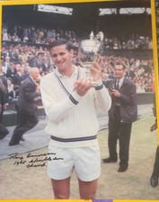 ROY EMERSON AUTOGRAPH 11X14 tennis 1965 wimbledon PHOTO IN PERSON AUTOGRAPH