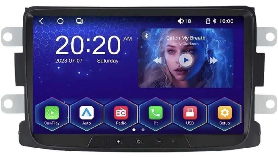 Universal Android Auto Apple CarPlay 8” para Renault Duster Dacia Logan Sandero Foto 4 de 4