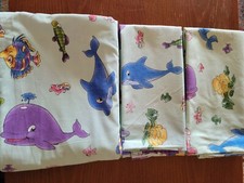 kids bedding set unisex fish, turtles. Duvet cover and two pillowcases, cotton
